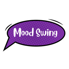Mood Swing Messages Sticker Design lettering sticker typographic message chat badge
