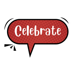 Celebrate Messages Sticker Design lettering sticker typographic message chat badge