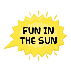 Fun in the Sun Messages Sticker Design lettering sticker typographic message chat badge
