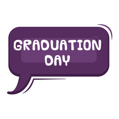 Graduation Day Messages Sticker Design lettering sticker typographic message chat badge