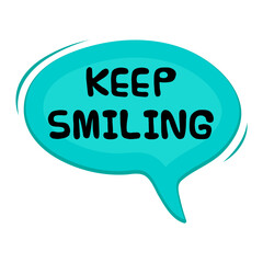 Keep Smiling Messages Sticker Design lettering sticker typographic message chat badge