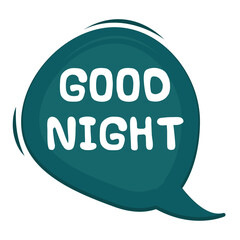 Good Night Messages Sticker Design lettering sticker typographic message chat badge