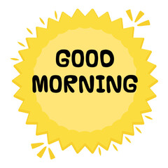 Good Morning Messages Sticker Design lettering sticker typographic message chat badge