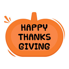 Happy Thanksgiving Messages Sticker Design lettering sticker typographic message chat badge