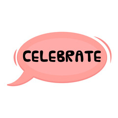 Celebrate Messages Sticker Design lettering sticker typographic message chat badge