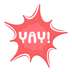Yay! Messages Sticker Design lettering sticker typographic message chat badge