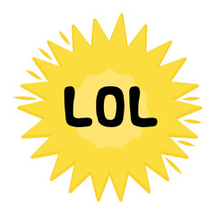 LOL Messages Sticker Design lettering sticker typographic message chat badge