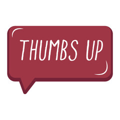 Thumbs Up Messages Sticker Design lettering sticker typographic message chat badge