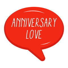 Anniversary Love Messages Sticker Design lettering sticker typographic message chat badge