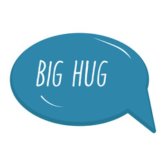 Big Hug Messages Sticker Design lettering sticker typographic message chat badge