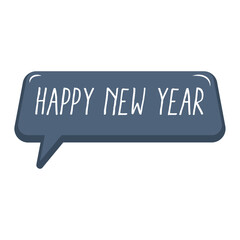 Happy New Year Messages Sticker Design lettering sticker typographic message chat badge