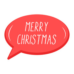 Merry Christmas Messages Sticker Design lettering sticker typographic message chat badge