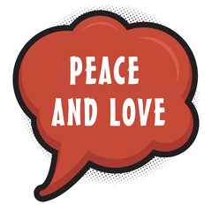 Peace and Love Messages Sticker Design lettering sticker typographic message chat badge