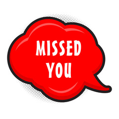 Missed You Messages Sticker Design lettering sticker typographic message chat badge