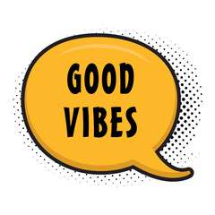 Good Vibes Messages Sticker Design lettering sticker typographic message chat badge