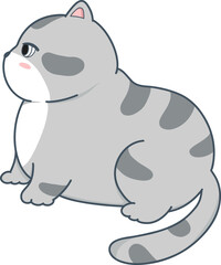 cartoon cat with a sad expression