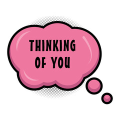 Thinking of You Messages Sticker Design lettering sticker typographic message chat badge