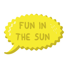 Fun in the Sun Messages Sticker Design lettering sticker typographic message chat badge