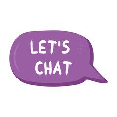 Let's Chat Messages Sticker Design lettering sticker typographic message chat badge