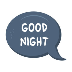 Good Night Messages Sticker Design lettering sticker typographic message chat badge