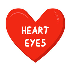 Heart Eyes Messages Sticker Design lettering sticker typographic message chat badge