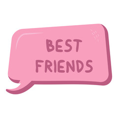 Best Friends Messages Sticker Design lettering sticker typographic message chat badge