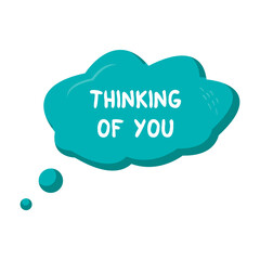 Thinking of You Messages Sticker Design lettering sticker typographic message chat badge