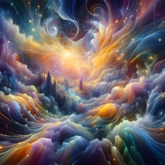 Luminous Dreamscape featuring abstract colorful lights display