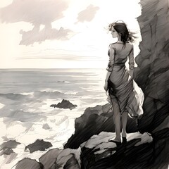 woman on the beach