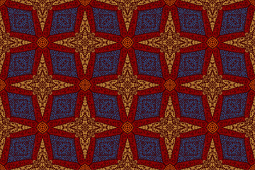 seamless textured floral mosaic pattern in dark colors