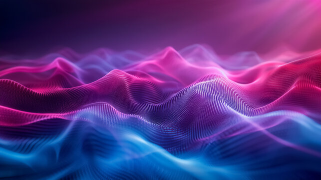 Dynamic and luxurious abstract background of algorithmic quantum fields, depicted in vivid, premium colors for high-quality technology-themed photos