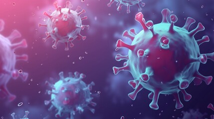 Illustration of Coronavirus | COVID-19 |  Science | Background | Microscope | Health