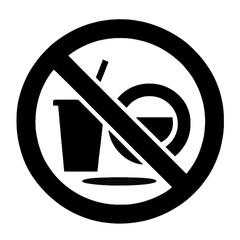 モノクロの飲食禁止のマーク_02