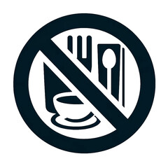 モノクロの飲食禁止のマーク_01