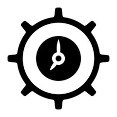 time configuration glyph icon