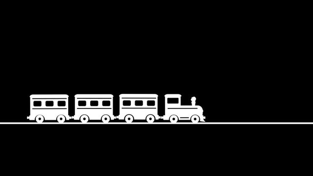 Subway train. Metro train logo animation, Large highway, steam train,