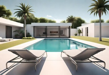 Fototapeta premium luxury swimming pool