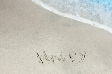 A Beautiful sea and sand on the shore vacation travel background