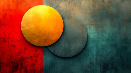 Abstract Geometric Art with Textured Circle