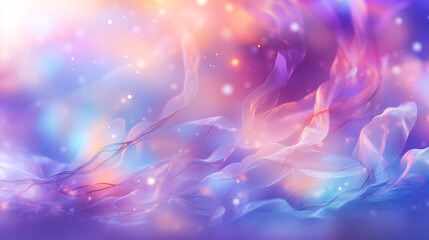 Ethereal Pink and Blue Wavy Abstract Background