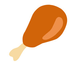 Hand Drawn Fried Chicken Thighs