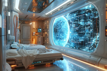 Cutting-Edge Hospital Room: Genetic Code Patterns Meet Advanced Technology