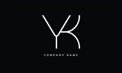 YK, KY, Y, K Abstract Letters Logo Monogram