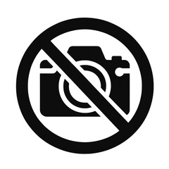 モノクロのカメラ撮影禁止のマーク_01