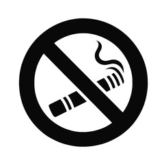 モノクロの禁煙のマーク_01