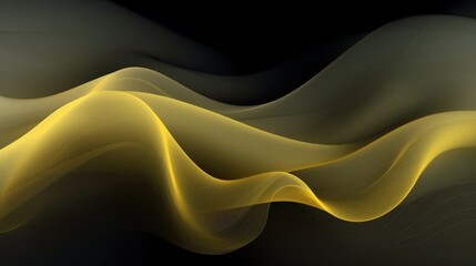 A abstract design on a black background, in the style of flowing lines, dark colourful and futuristic chromatic waves. High quality photo