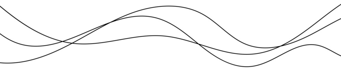Thin curved wavy lines