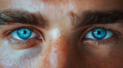 A Close-up of Intense Blue Eyes