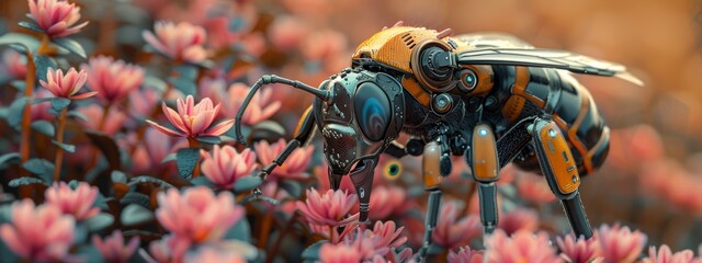 Robotic Bee Pollinating Flowers: Technology Fighting Bee Population Decline