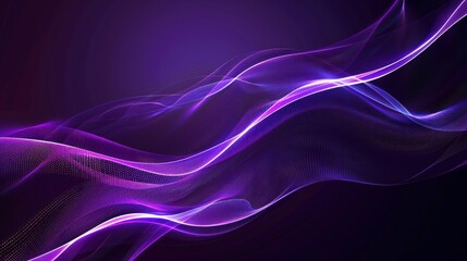 Fototapeta premium Background of flowing neon waves and shining blue shiny speed lines